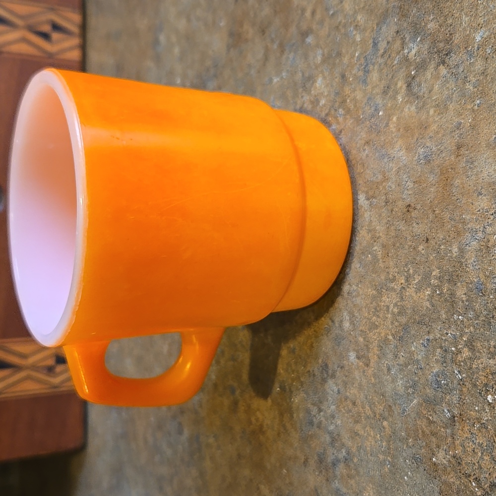 Vintage Fire King Orange Mug - Picture 2 of 5